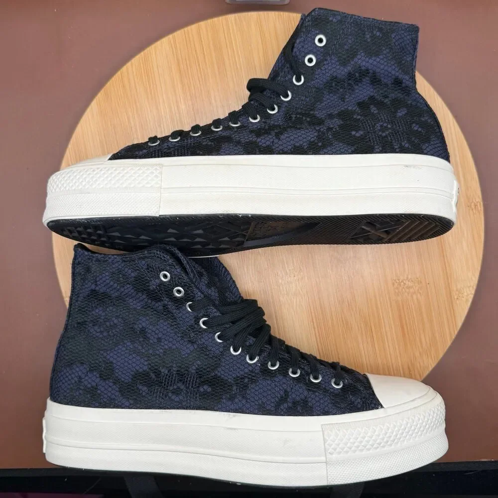 Converse CTAS Hi Platform Womens Shoes Embroidered Floral Size 9.5